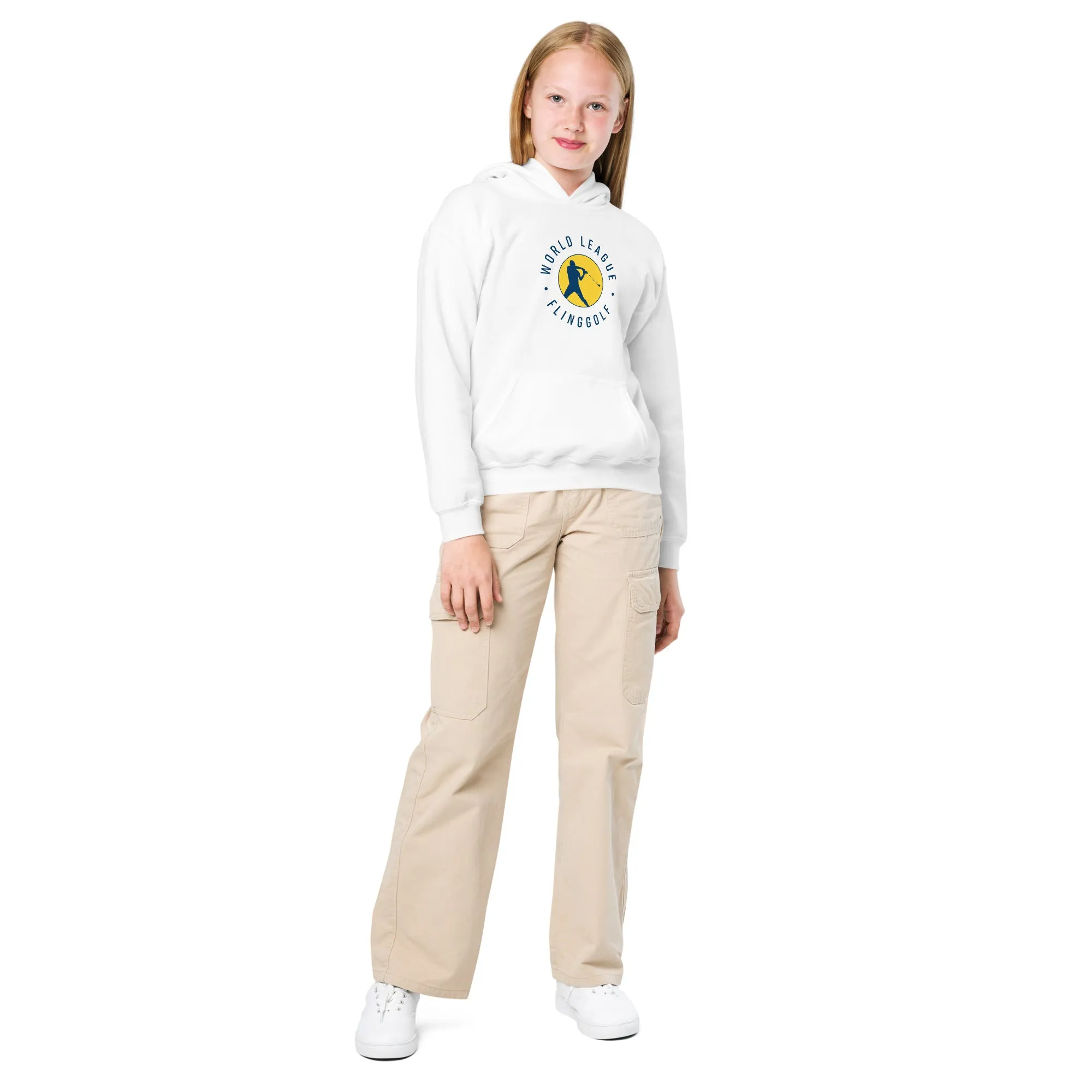 Youth WLF Heavy Blend Hoodie (White)